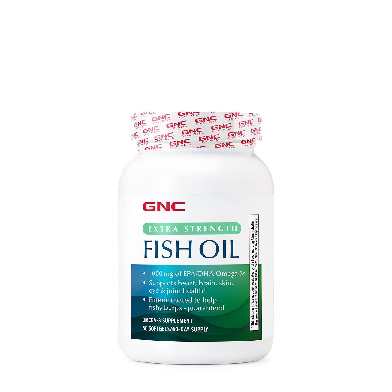 Extra Strength Fish Oil Softgels Lemon 60 Softgels GNC